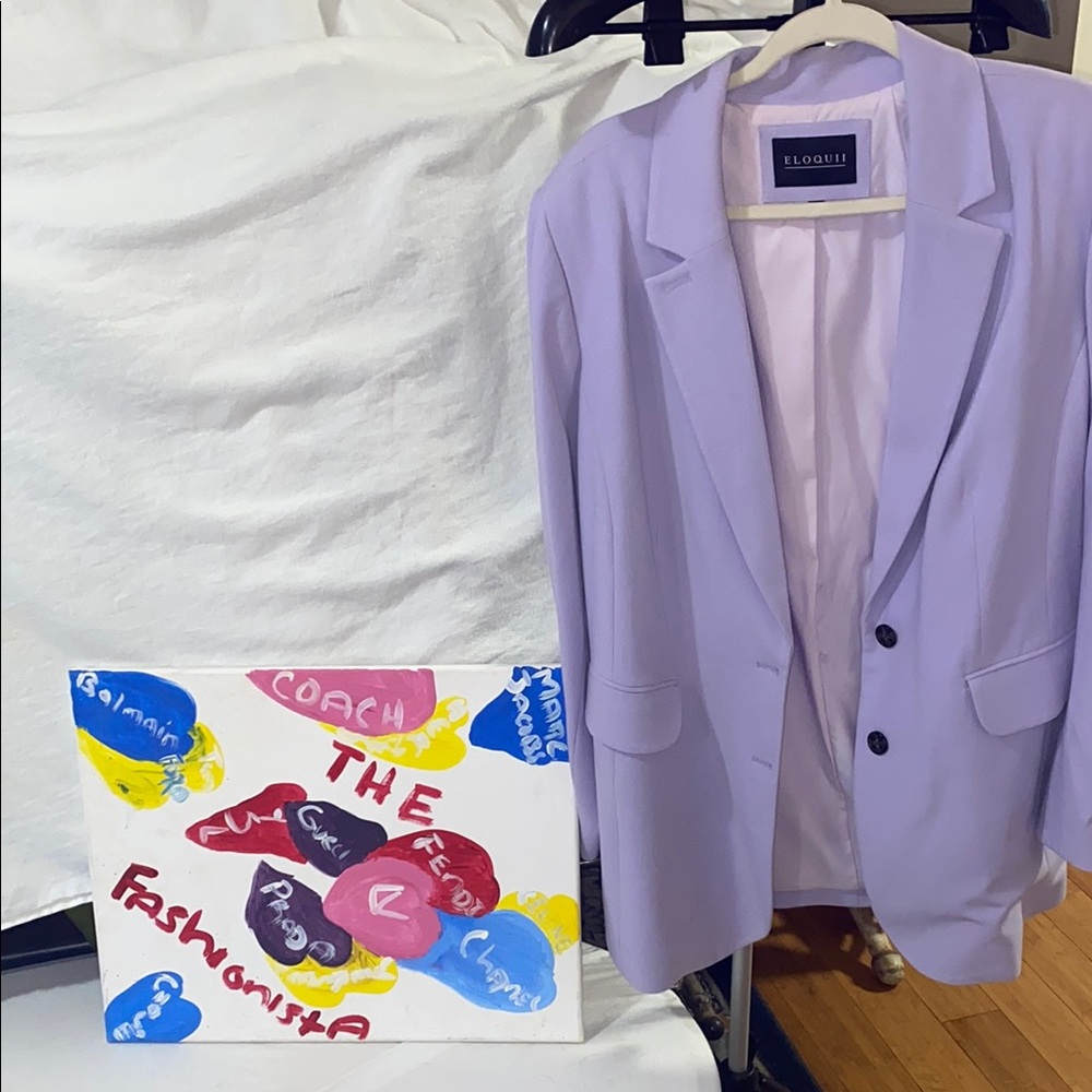 Eloquii Purple Sport Coat Modern Cut Blazer